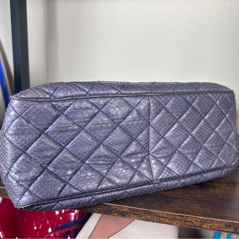 Authentic Python Chanel Metallic Large Shoulder Bag - Picture 9 of 16